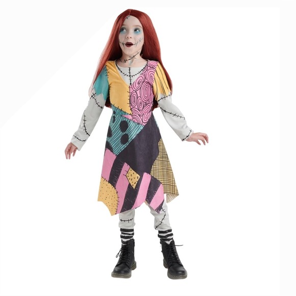 Disney Other - Disney Sally Nightmare‎ Before Christmas Costume Dress Leggings Girls 7/8